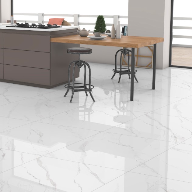 EMBRAMACO PORCELANATO POLIDO 61,8X61,8 DP61401 CARRARA N�QUEL LUX (CAIXA COM 2,67MT)
